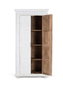 GINER Y COLOMER Armoire 2 portes en bois de manguier blanc décapé